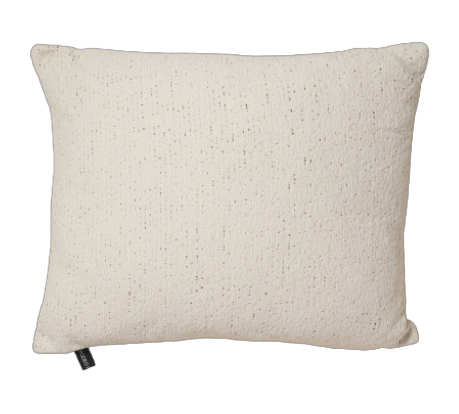 18x22 Kassi Chenille Feather Pillow in Ivory