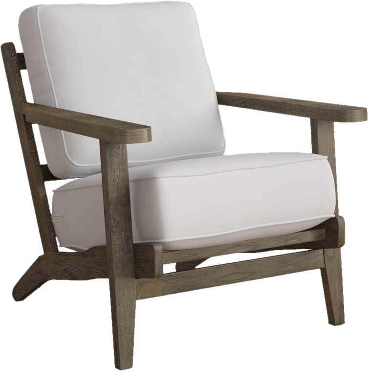 29&quot; Wide Wood Frame Accent Chair in Taupe/Antique