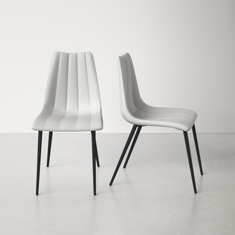 Moe&#39;s Alibi Dining Chair in White (Set of 2)