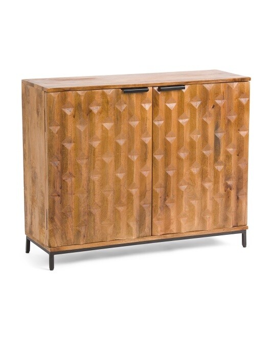 36&quot; Two Door Solid Wood Accent Cabinet