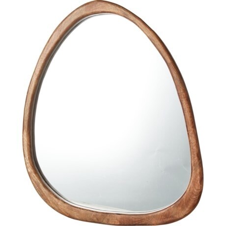 24&quot; x 30” Abstract Wood Mirror in Natural