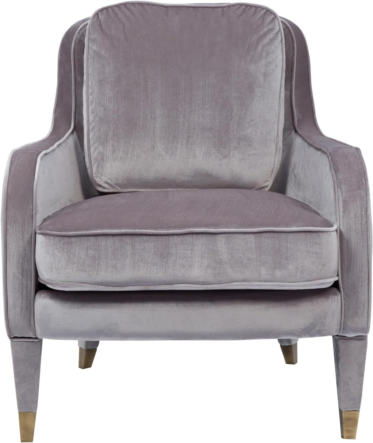 Modern Velvet Upholstered Accent Club Chair in Grey