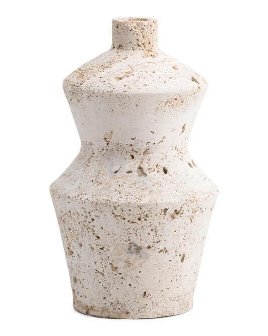 IBH 7x12 Travertine Ethnic Vase