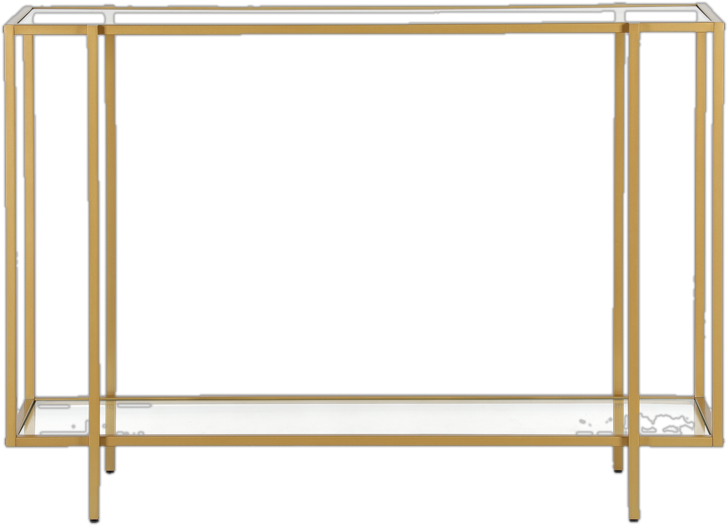 42&quot; Console Table in Brushed Brass