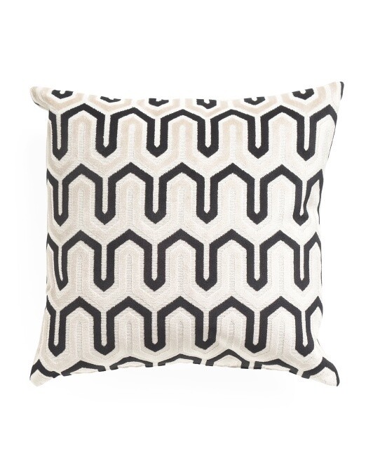 24x24 Modern Velvet Pillow in Onyx
