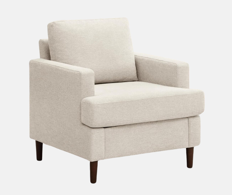 Mid-Century Accent Chair in Beige