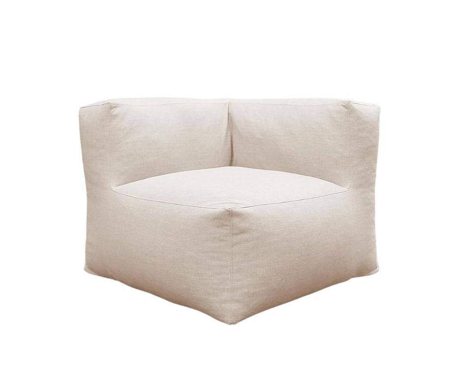 Modular Patio Corner Chair in Beige