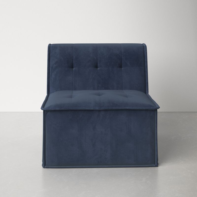 Tufted Lounge Chair in Storm