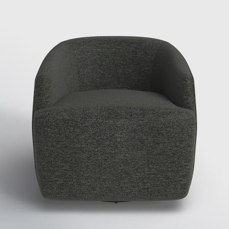 Classic Home 32.5&quot; Modern Swivel Barrel Chair in Dark Grey