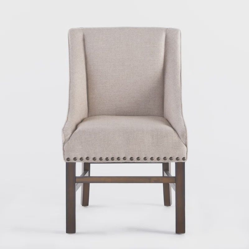 Upholstered Parsons Chair in Beige