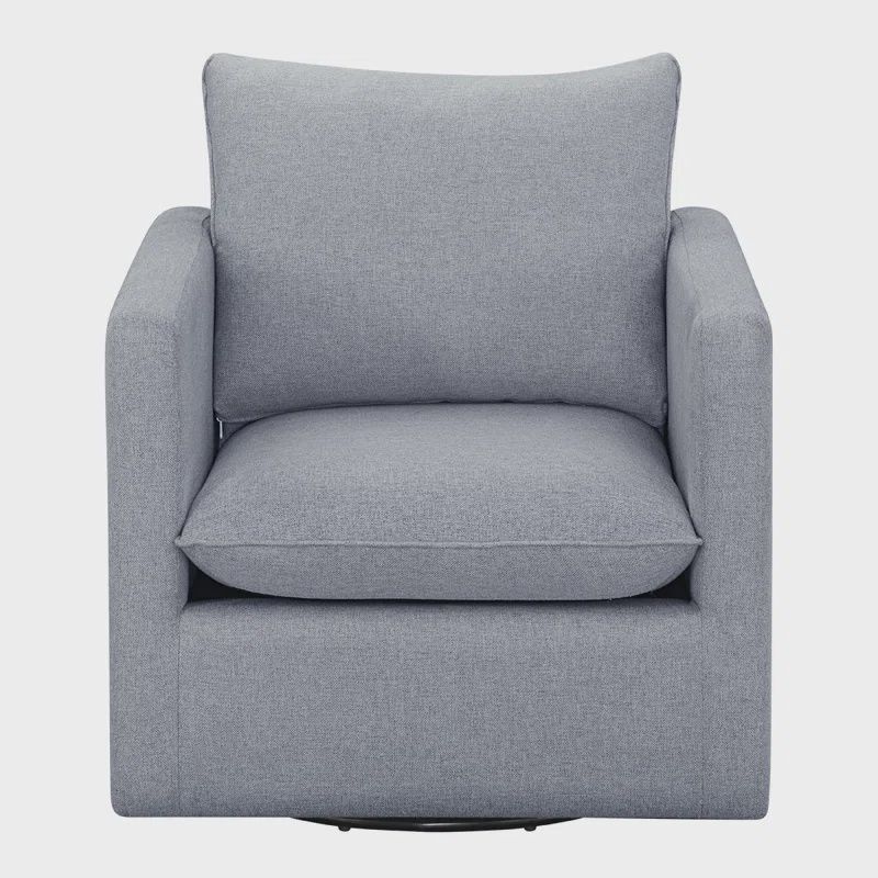 Standard Upholstered Swivel Armchair in Grey