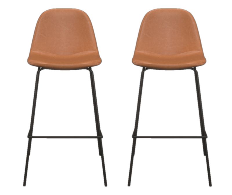 24&quot; Modern Counter Height Bar Stool in Saddle