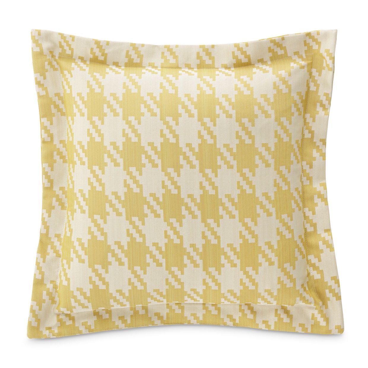 Yates 20in Square Feather Pillow in Lemon Check