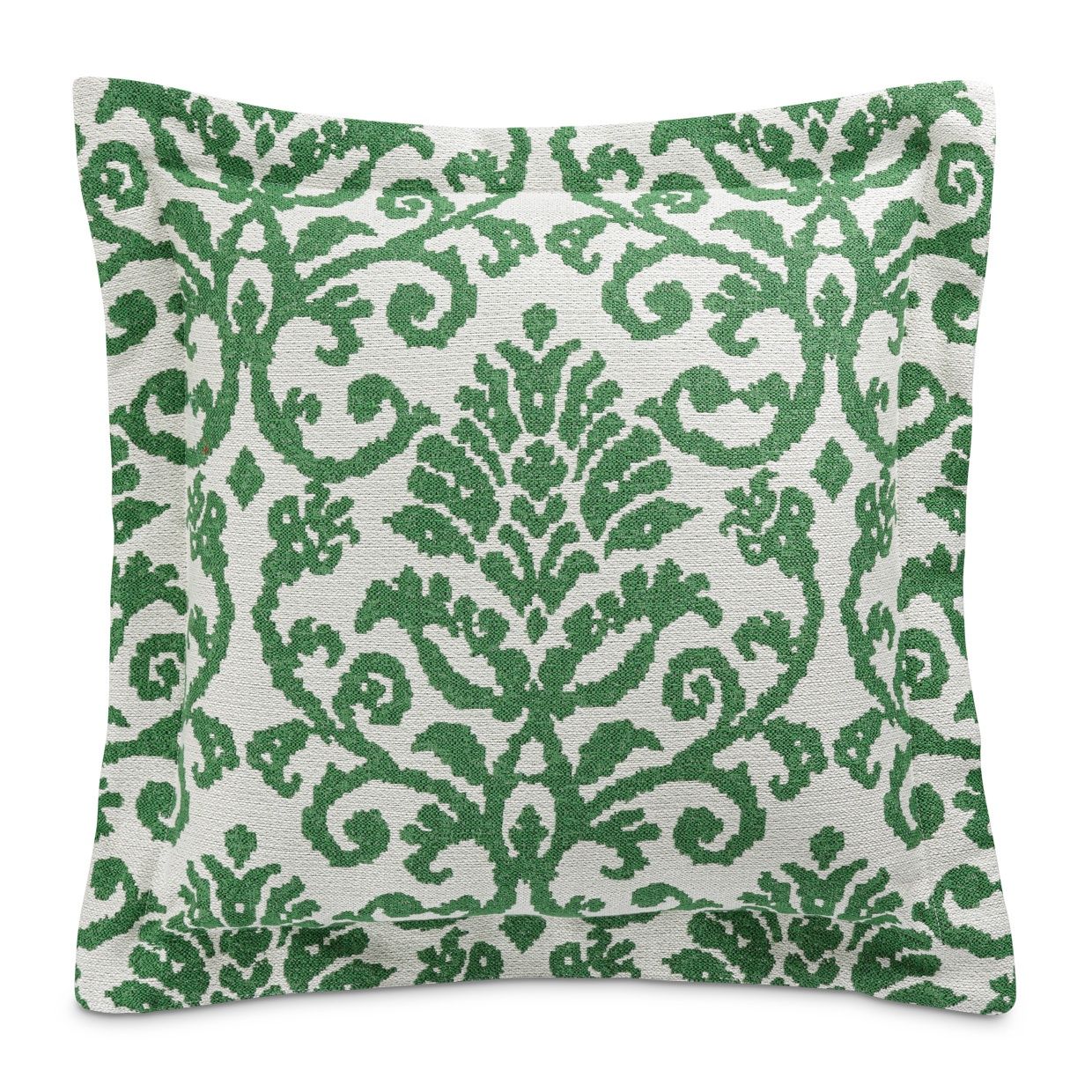 Alcott 20in Feather Pillow in Green/White