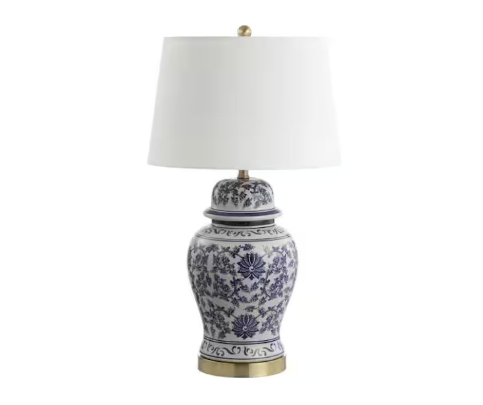 30.5&quot; Blue/White Table Lamp