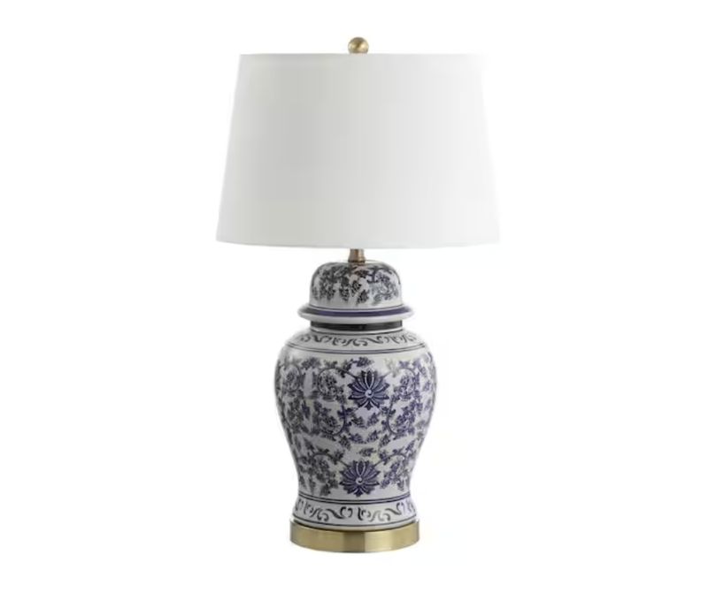 30.5&quot; Blue/White Table Lamp