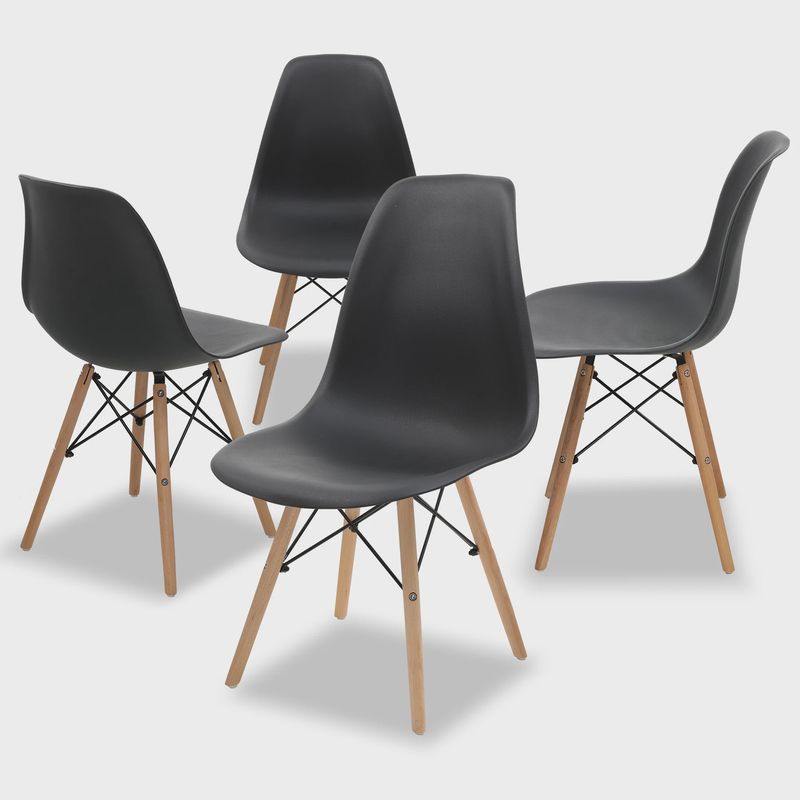 Eames Dining Chair in Black (Set of 4)