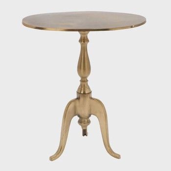 Aluminum Small Accent Table in Gold