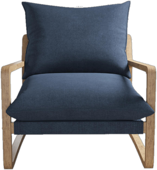 Upholstered Sling Accent Chair in Navy