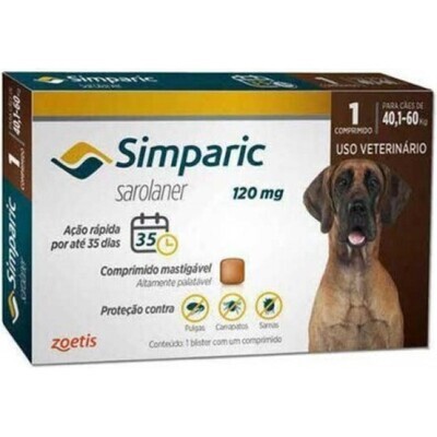 Simparica | 40-60kg 3 Comprimidos Mastigáveis Simparica | 40-60kg 3 Comprimidos Mastigáveis