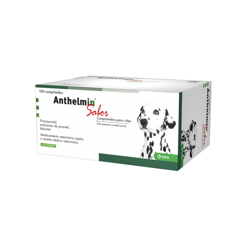 Anthelmin | Anthelmin cão Sabor 1 Tablete Anthelmin Cão Sabor 1 Tablete - desparasitante interno para cães, comprimido saboroso, embalagem com 1 comprimido