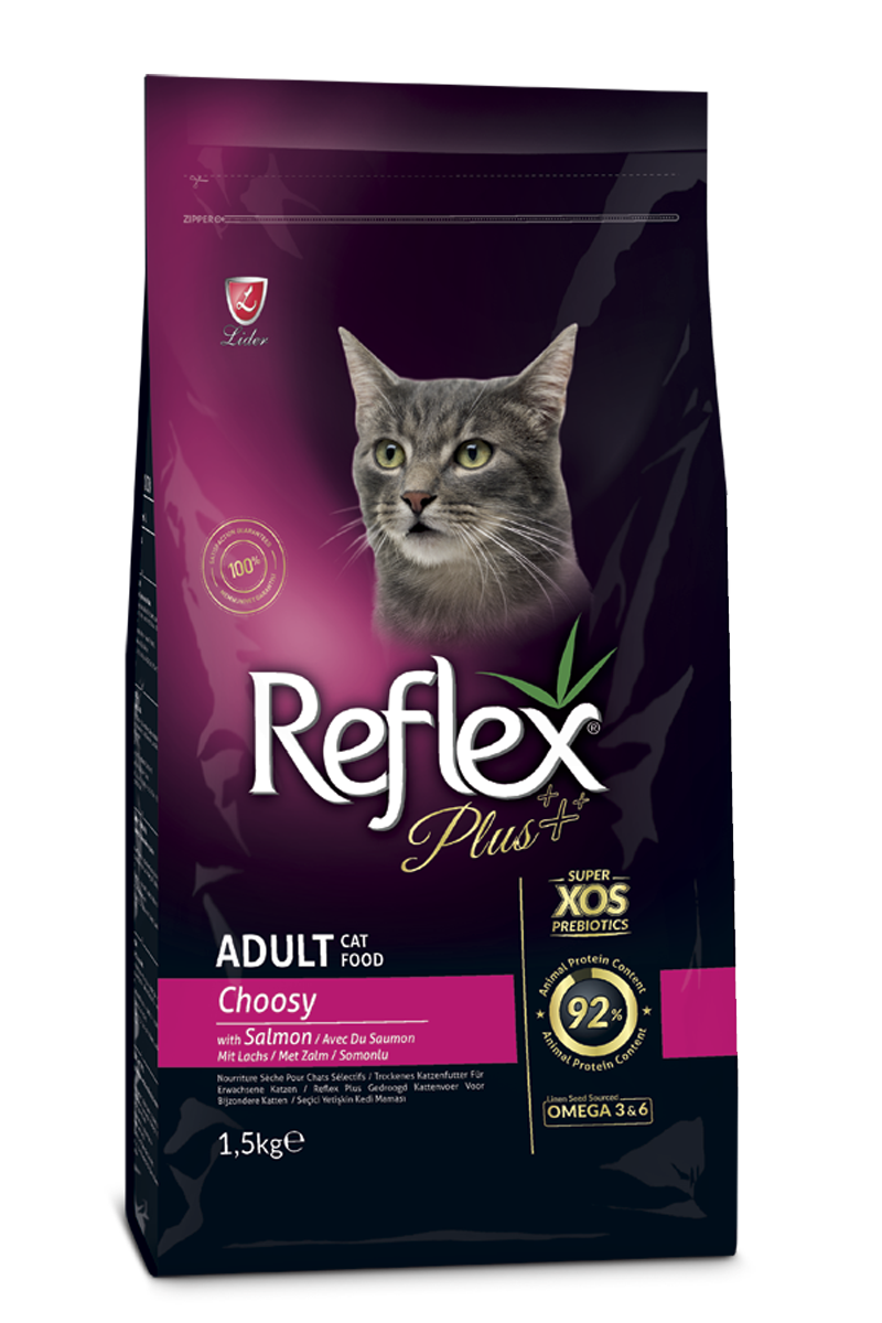Reflex | Reflex Plus Gato Adulto Exigente Salmão 1.5kg Reflex | Reflex Plus Gato Adulto Exigente Salmão 1.5kg