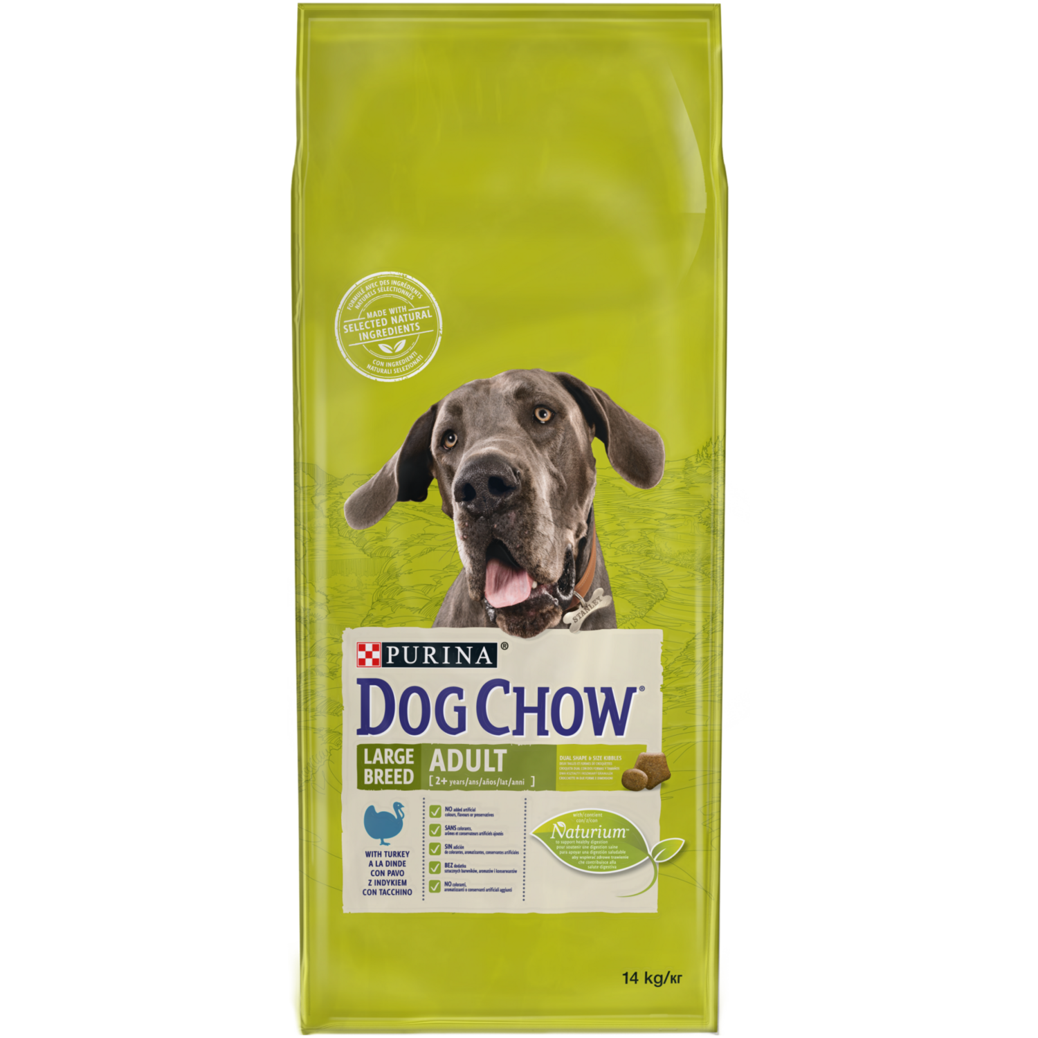 Purina | DOG CHOW Adulto Large Breed - Perú 14kg PURINA DOG CHOW Adulto Large Breed - Peru 14kg - Nutrição completa para raças grandes, músculos fortes e pele saudável.