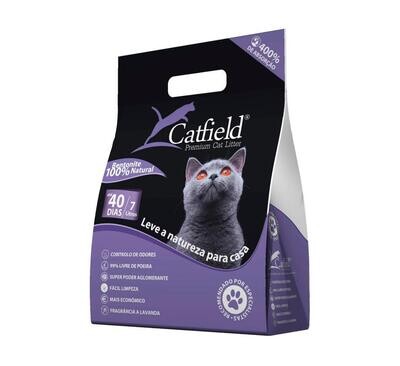 Catfield | Areia Aglomerante Bentonite Lavanda 7L Areia aglomerante Catfield Lavanda 7L.