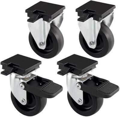 Ferplast | Kit 4 Rodas L388B Para Transporte Atlas 50&60