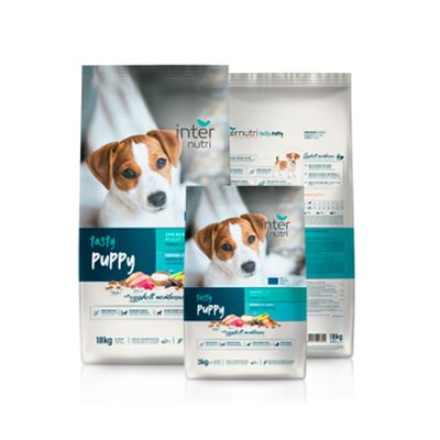 Internutri Tasty Dog Puppy 18kg, alimento completo para filhotes de cães.