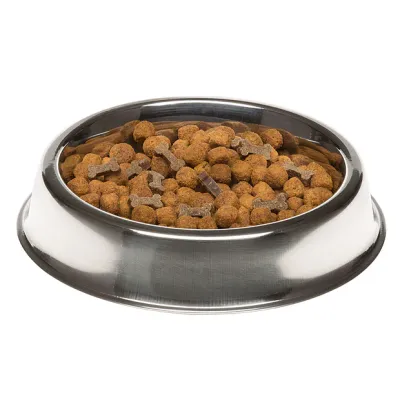 Comedouro de aço inoxidável Supernova 280 - 2.7L da Ferplast, ideal para cães e gatos de grande porte.