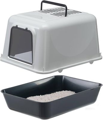 Caixa de areia fechada Clear Cat 20 da Ferplast com tranquilidade.