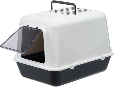 Caixa de areia fechada Clear Cat 20 da Ferplast com tranquilidade.