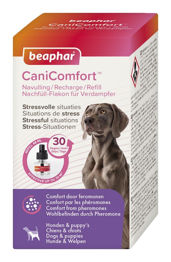 Beaphar | CaniComfort Refill para Difusor Calmante Refil Beaphar CaniComfort para difusor calmante para cães, 48ml.