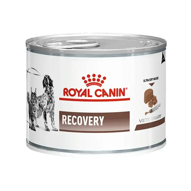 Royal Canin | Veterinary Recovery 195g Royal Canin Veterinary Recovery 195g - Alimento húmido para recuperação de cães e gatos.
