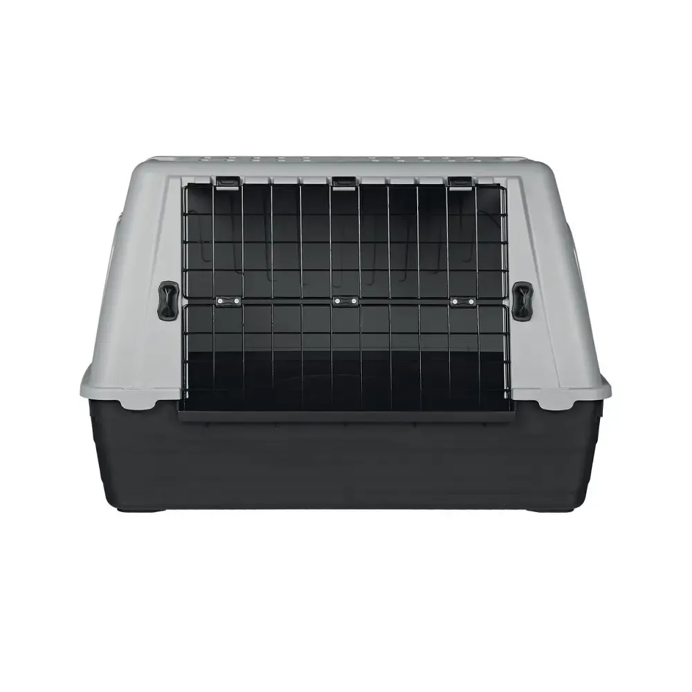 Trixie Transportadora Journey Auto Médio a Grande - Caixa de transporte cinzenta para cães.