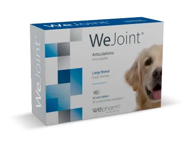 Wepharm | WeJoint Raças Grandes 30 WeJoint Raças Grandes 30 – Suplemento condroprotetor para cães de porte grande.