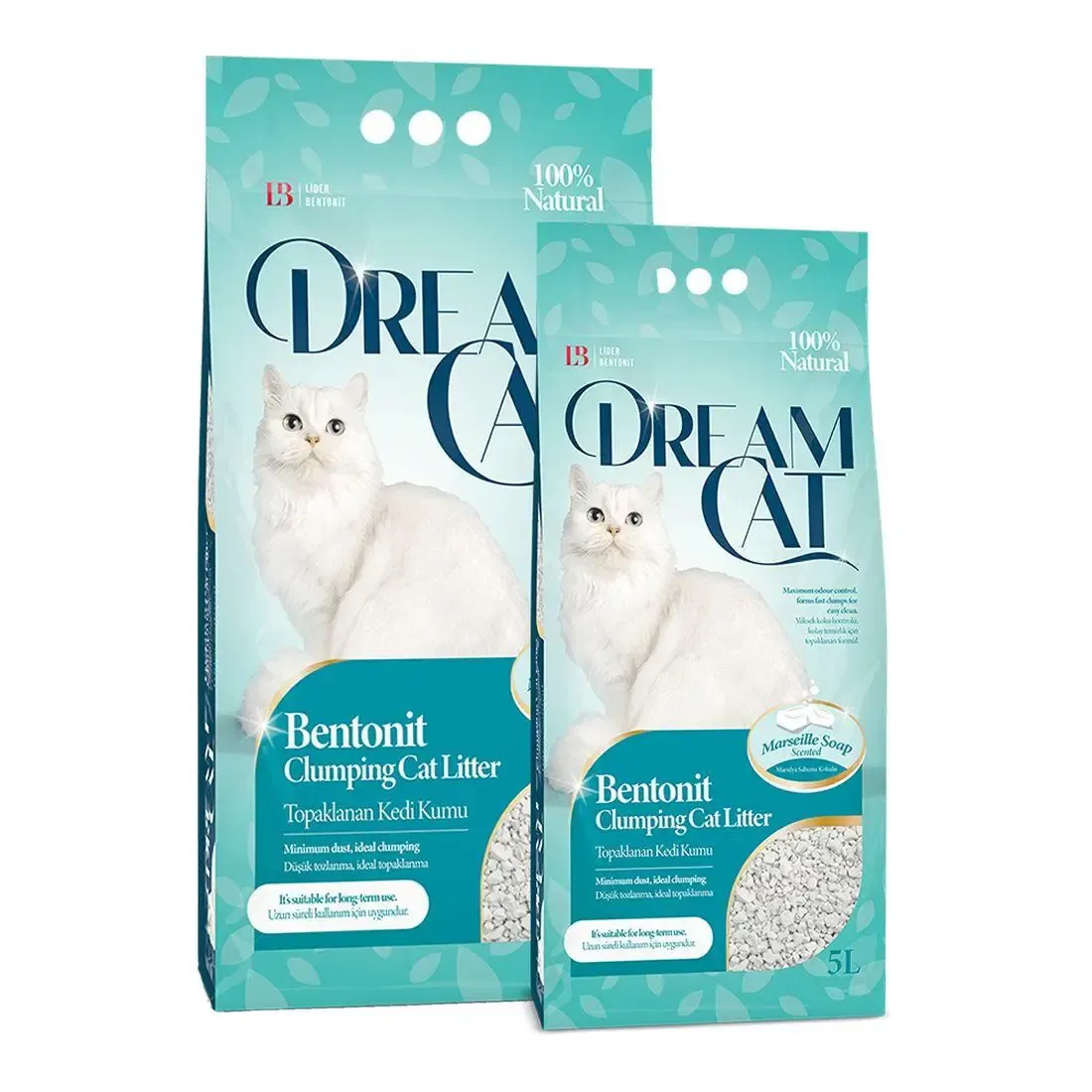 Dream Cat | Bentonite Natural Aroma Sabonete de Marselha 5L Areia Dream Cat Sabonete de Marselha 5L com aroma suave e natural