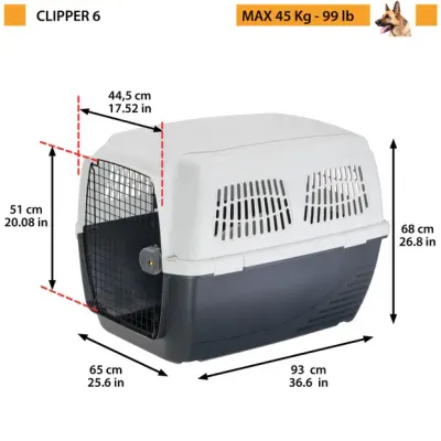 Caixa de transporte Ferplast Clipper 6 para cães grandes
