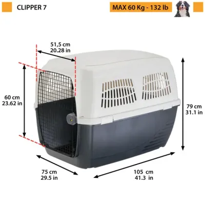 Caixa de transporte Ferplast Clipper 7 para cães muito grandes