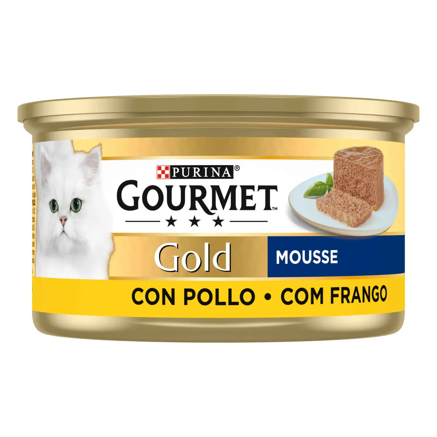 Lata Purina Gourmet Gold Mousse com Frango para gatos adultos