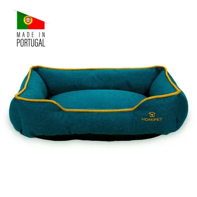 Homipet | Cama Bucareste Azul 50x40 Cama Bucareste para pets em tecido Azul com fundo antiderrapante
