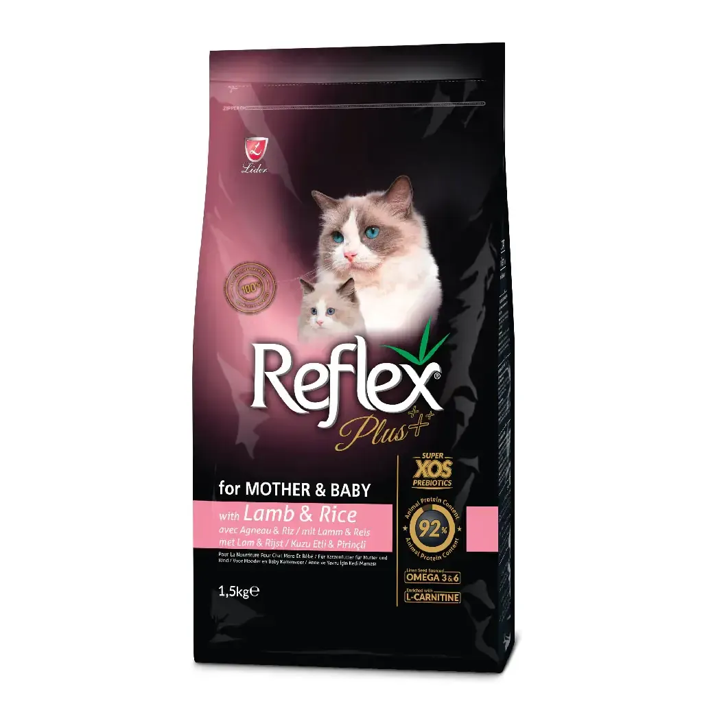 Ração Reflex Plus Mother & Baby com cordeiro e arroz para mães gatas e gatinhos