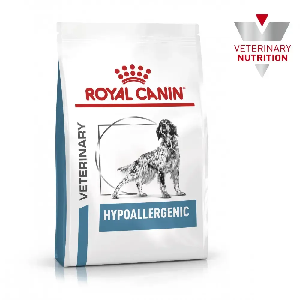 Saco de ração Royal Canin Veterinary Hypoallergenic para cães adultos com alergias