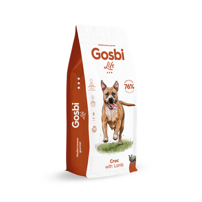 Gosbi | Life Croc Lamb 12kg Saco de ração Gosbi Life Croc Lamb 12kg para cães adultos