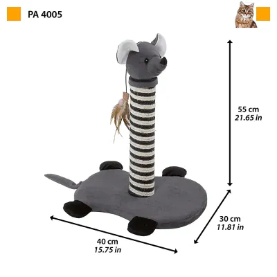 Poste de arranhador Ferplast PA 4005, ideal para gatos afiarem as unhas.
