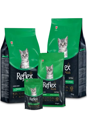 Ração Reflex Plus gatinho frango hipoalergênica 1.5kg