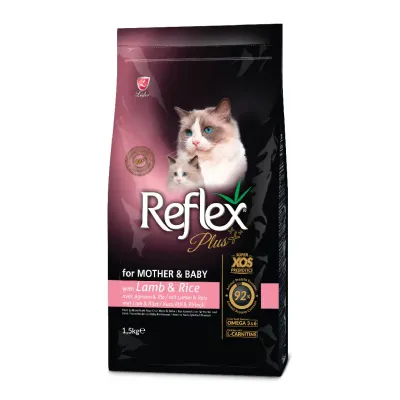 Ração Reflex Plus Mother & Baby com cordeiro e arroz para mães gatas e gatinhos