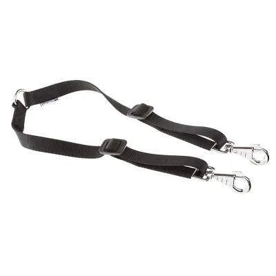Trela Dupla Twin 20/50 da Ferplast para passear com dois cães simultaneamente.