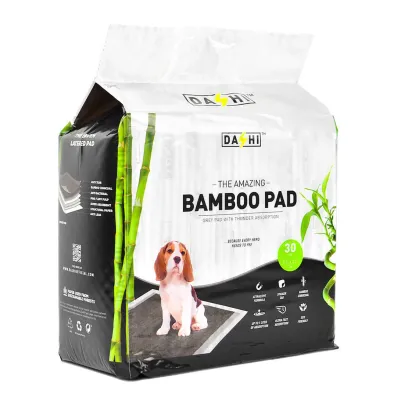Tapetes Absorventes Dashi Bambo, pacote com 30 unidades, alta absorção e conforto.